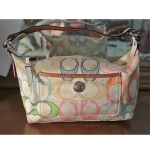 Coach mini canvas satchel girl's purse